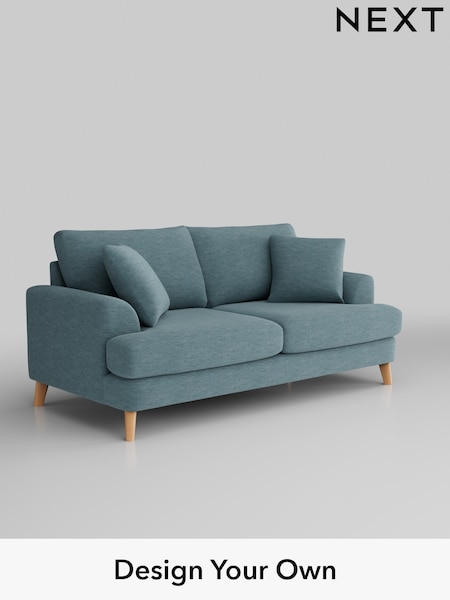 Fine Chenille Easy Clean/Mid Blue Parker (M91248) | £1,375