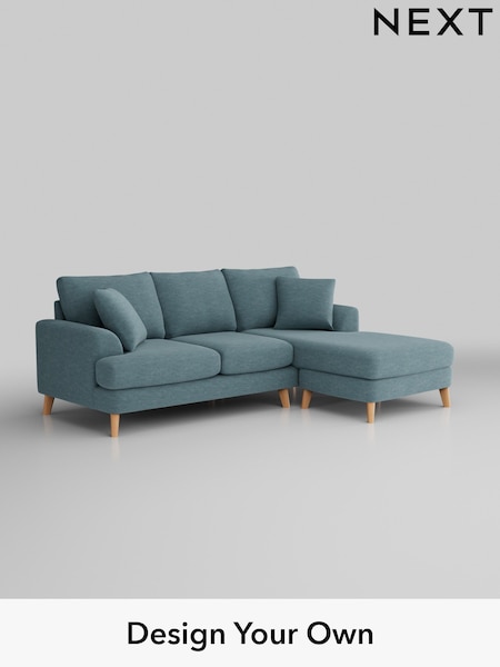 Fine Chenille Easy Clean/Mid Blue Parker (M91248) | £1,775