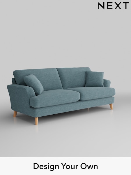 Fine Chenille Easy Clean/Mid Blue Conway Relaxed Sit (M91257) | £1,450