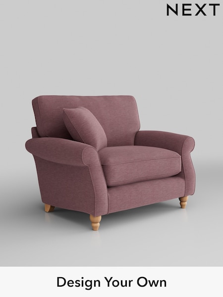Fine Chenille Easy Clean/Mid Mulberry Purple Ashford Relaxed Sit (M91323) | £1,025