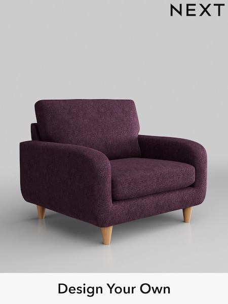 Plush Chenille/Dark Plum Purple Camden (M91384) | £650