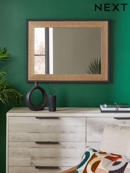 Dark Natural Bronx Rectangular Wall Mirror (M91412) | £70
