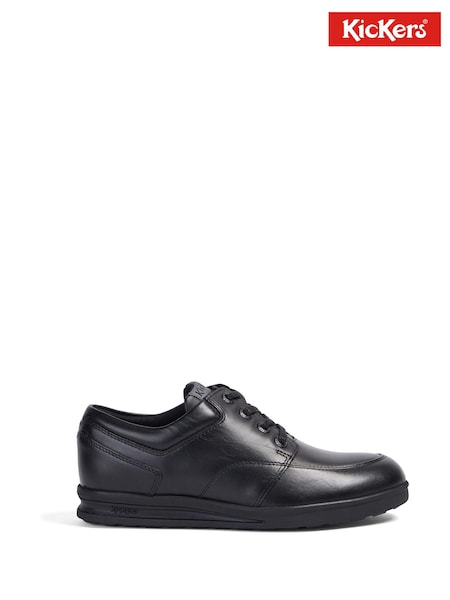 Kickers Black Youth Troiko Lace Shoes (M93554) | £65