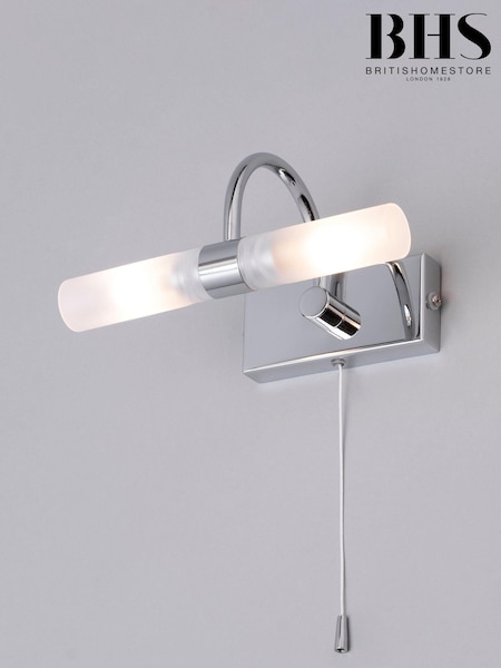 BHS Silver Corvus Bathroom Light (M94236) | £35