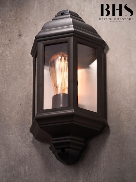 BHS Athena Black Wall Lantern Outdoor Light (M94276) | £30