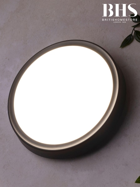 BHS Black Oxford LED Flush Ceiling Light (M94279) | £30