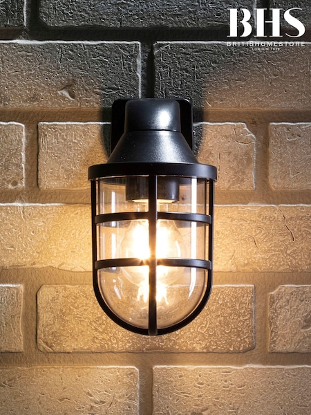 BHS Black Jura Outdoor Wall Light (M94306) | £25