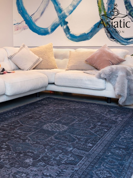 Asiatic Rugs Blue Kaya Sara Washable Rug (M94814) | £83 - £235