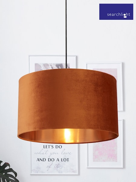 Searchlight Josie Orange Velvet Easy Fit Shade (M94924) | £40
