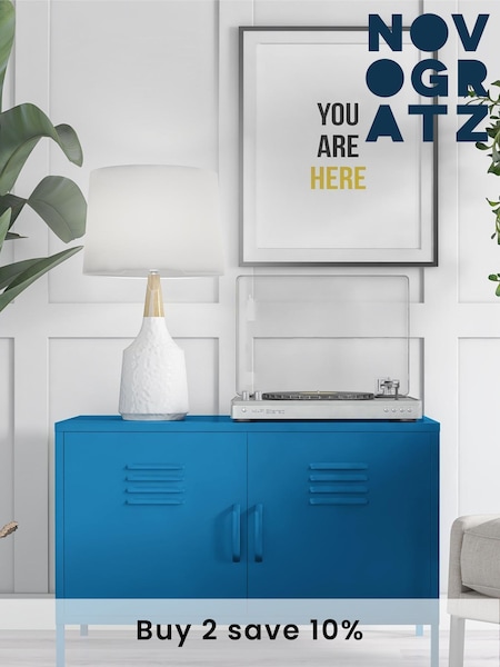 Novogratz Blue Cache 2 Door Metal Locker Accent Cabinet (M95920) | £165