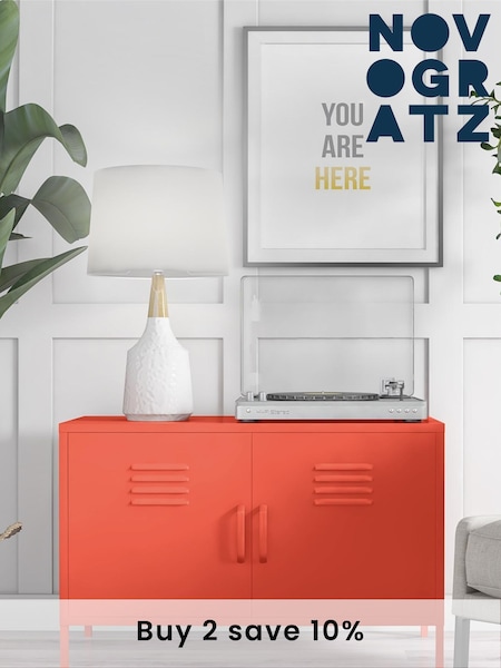 Novogratz Orange Cache 2 Door Metal Locker Accent Cabinet (M95922) | £165
