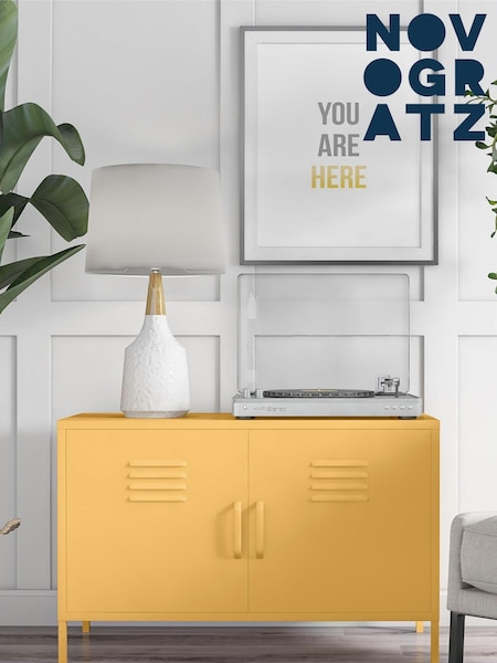 Novogratz Yellow Cache 2 Door Metal Locker Accent Cabinet (M95923) | £165