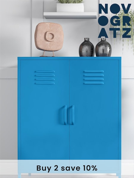 Novogratz Blue Cache 2 Door Metal Locker Storage Cabinet (M95924) | £185