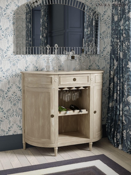 Laura Ashley Washed Dove Grey Alouette Drinks Cabinet (M96704) | £975