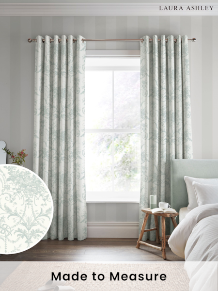 Laura Ashley Duckegg Tuileries Made To Measure 100% Cotton Curtains (M96889) | £91