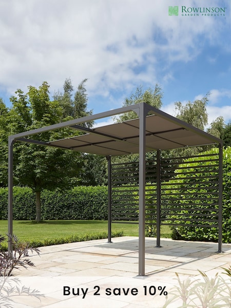 Rowlinson Grey Garden Florence Pergola 3x3m (M97381) | £730