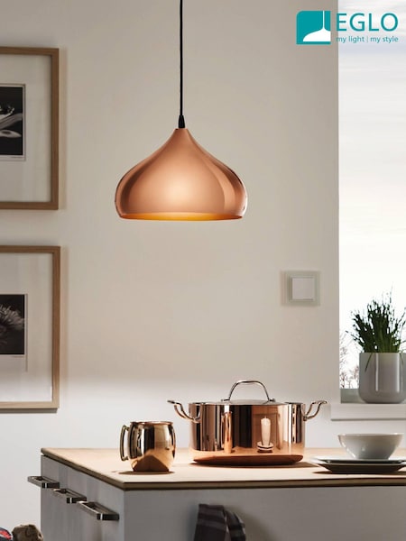 Eglo Copper Hapton Vintage Ceiling Light Pendant (MJ6099) | £90