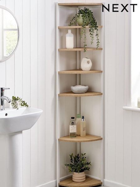 Natural Chalk Malvern Corner Shelf Unit (N00776) | £90
