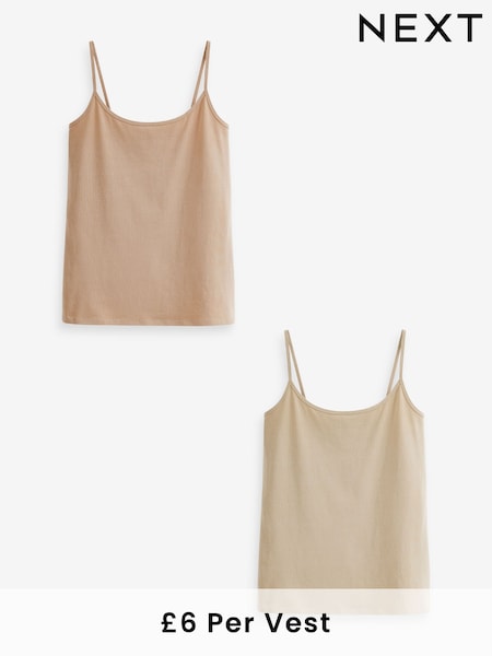 Neutral 2 Pack Thin Strap Vest (N00832) | £12
