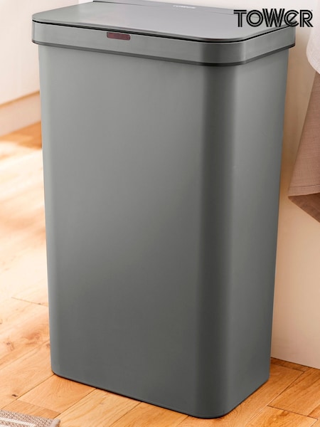 Tower Grey 50L Rectangular Sensor Bin (N00880) | £50