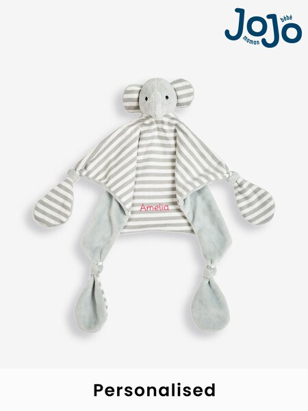 JoJo Maman Bébé Grey Elephant Personalised Comforter (N00974) | £18