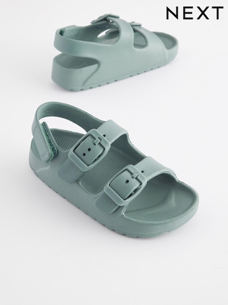 Mint Green Double Buckle Ankle Strap EVA Sandals (N02070) | £8 - £11