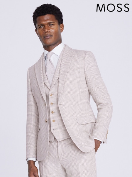 MOSS Natural Regular Fit Check Jacket (N02246) | £159