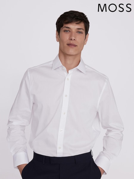 MOSS White Stretch Shirt (N02341) | £35