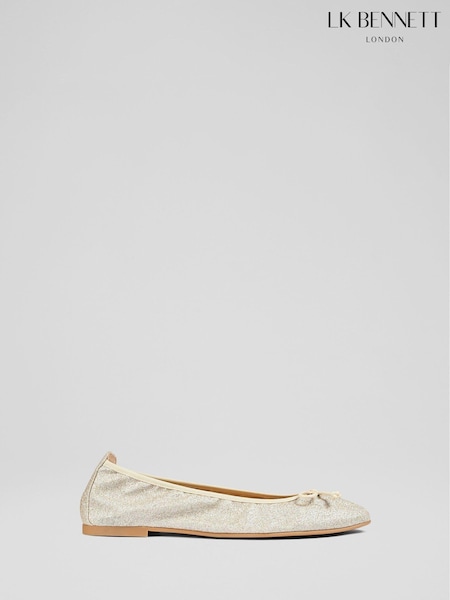 LK Bennett Metallic Trilly Ballerina Pumps (N02683) | £159
