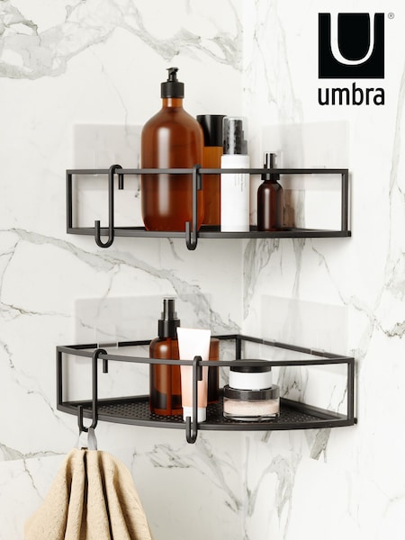 Umbra Black Cubiko Corner Shower Caddy (N05057) | £41