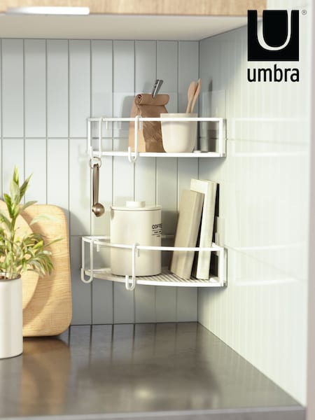 Umbra White Cubiko Corner Shower Caddy (N05077) | £41