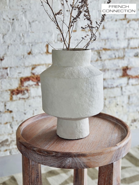 French Connection Natural Papier Mache Vase (N05230) | £40
