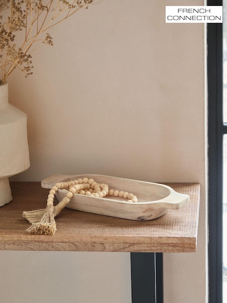 French Connection White Mango Wood Bowl (N05245) | £35