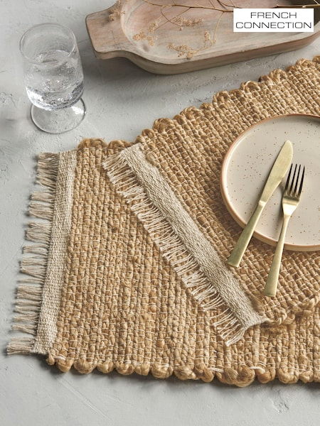 French Connection Set of 2 Natural Watamu Placemats (N05261) | £20