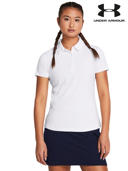 Under Armour White/Black Small Golf Play Off Logo Polo Shirt (N05269) | £45