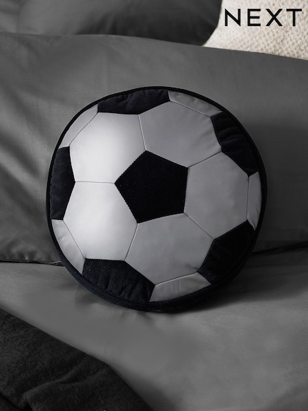Monochrome Reflective Football Cushion (N05639) | £18