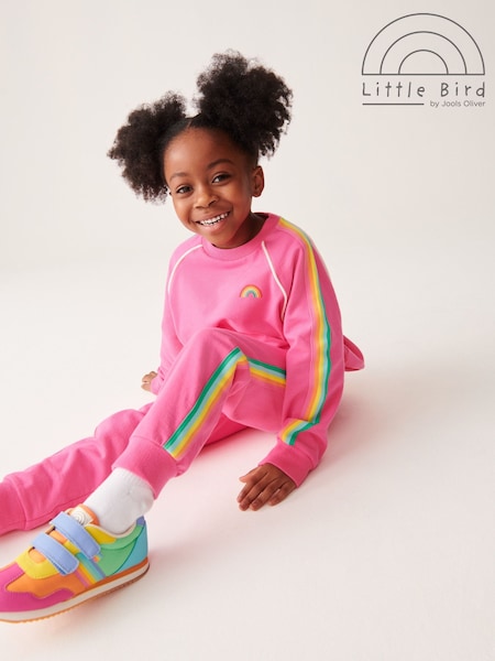 Little Bird by Jools Oliver Pink Sweatshirt and Joggers Set (N06142) | £30 - £36