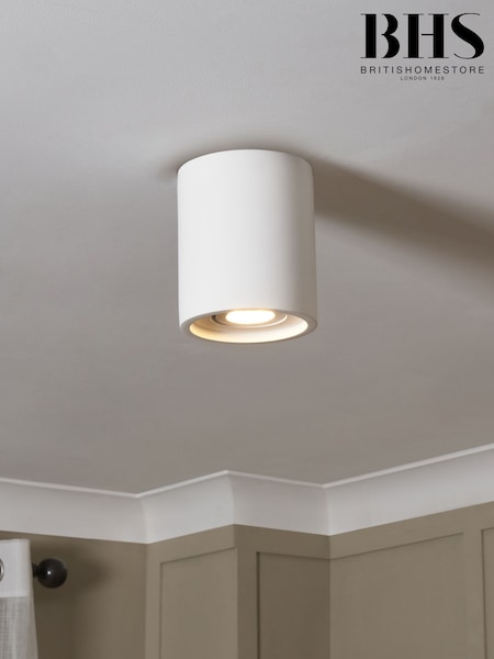 BHS White Cadiz Paintable Plaster Downlight (N06591) | £35