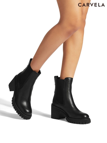 Carvela Comfort Mega Black Boots (N07603) | £189