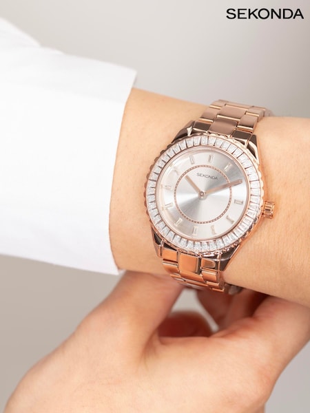 Sekonda Ladies Classic 34mm Margot Watch with Stainless Steel Bracelet Dial (N10639) | £60