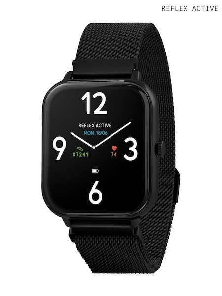 Reflex Active Series 23 Black Mesh Smart Calling Watch (N10786) | £50