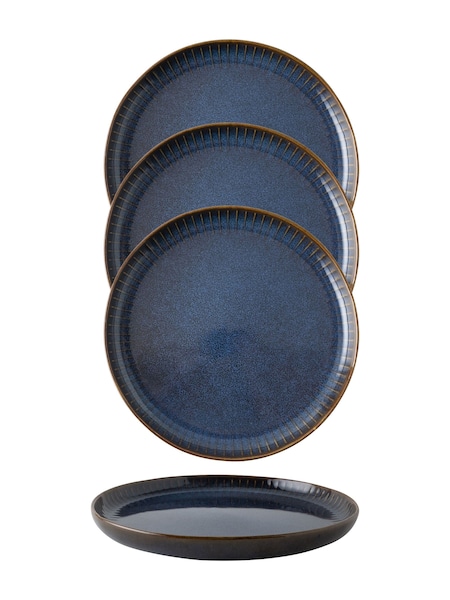 Dutch Rose Blue Dutch Rose Sapphire 18.5cm Side Plates Set of 4 (N11161) | £44
