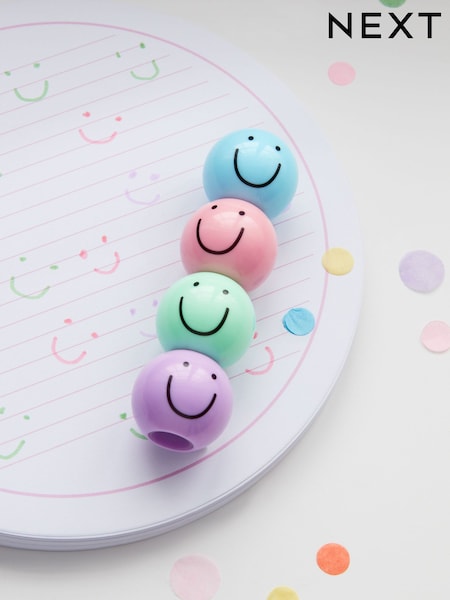 Rainbow Smiley Faces Stacking Highlighter Pens (N12136) | £5
