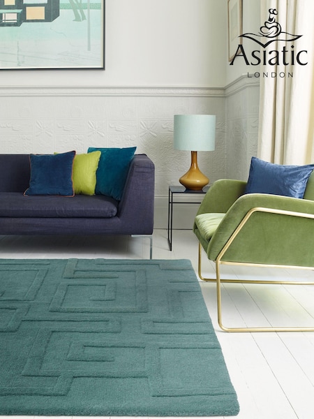 Asiatic Rugs Teal Blue Maze Rug (N12664) | £212 - £603