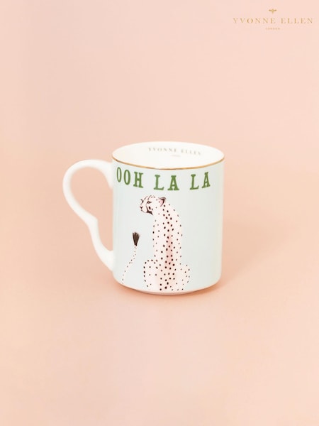 Yvonne Ellen Set of 2 Multi Cheetah Small Mugs (N12756) | £25