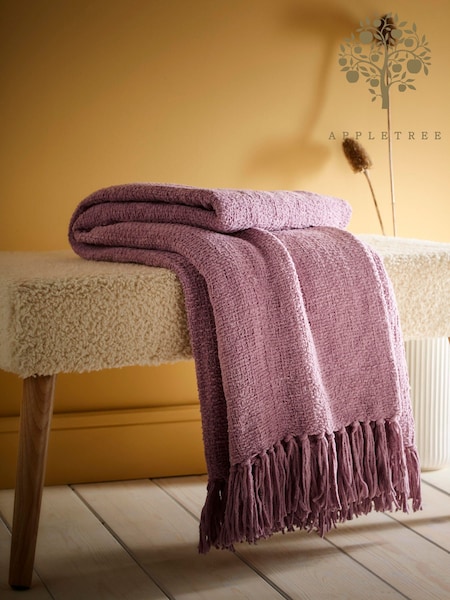 Appletree Purple Chenille Throw So Soft Chenile Throw (N13002) | £27