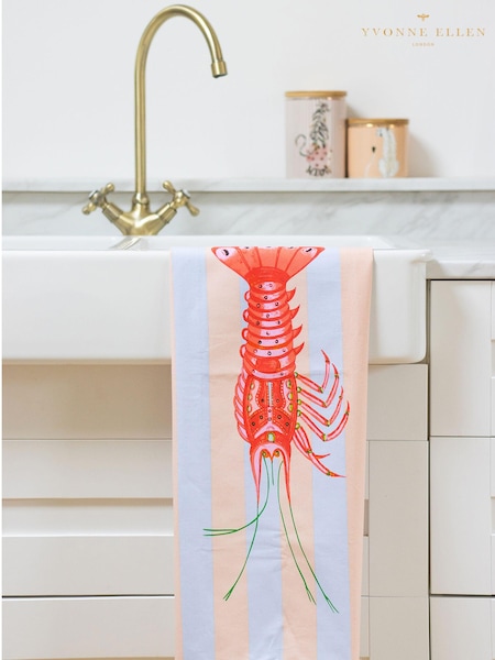 Yvonne Ellen Set of 2 100% Cotton Lobster Tea Towel (N13318) | £25