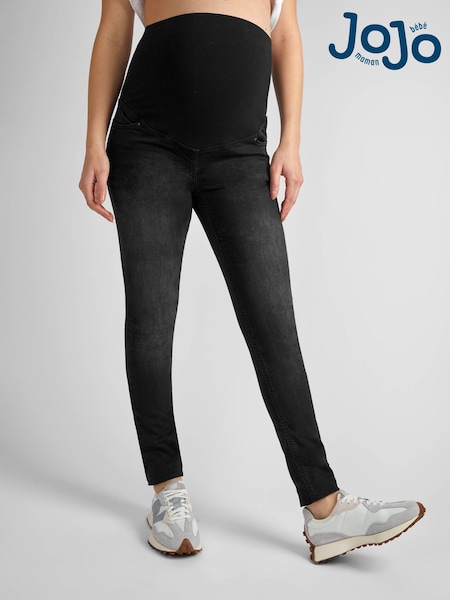 JoJo Maman Bébé Black Wash Super Skinny Maternity Denim Jeans (N13395) | £39.50