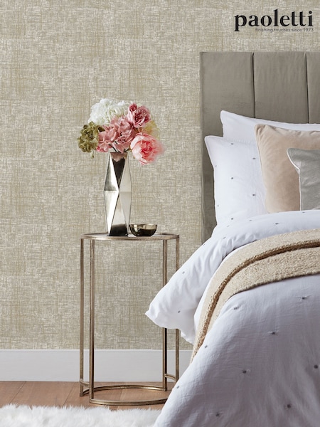 Riva Paoletti Cream Serafina Cross Hatch Vinyl Wallpaper (N13439) | £22