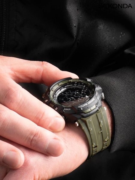 Sekonda Mens Crossfell Plastic Strap Digital Black Watch (N13684) | £40